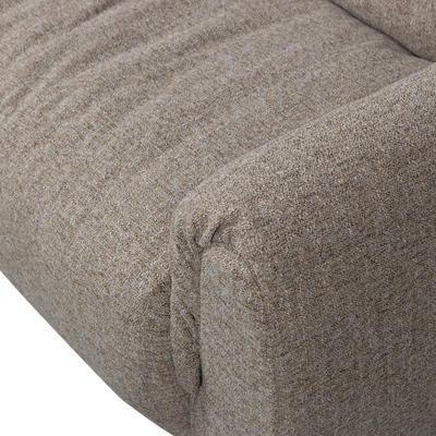 Baggy 1-zits element met arm rechts geweven chenille bruin