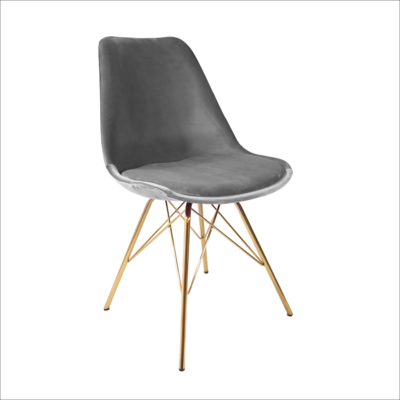 Kuipstoel Velvet goud frame