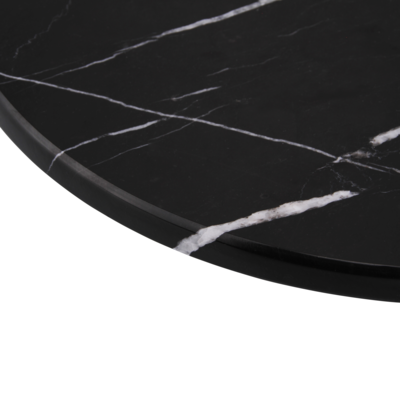 Marmer dienblad rond - zwart