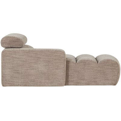 Novi chaise longue element arm links ribstof terra