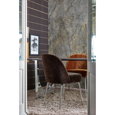 Vogue eetkamerstoel structure velvet brass