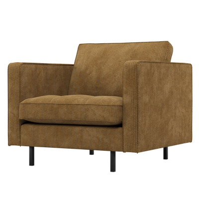 Rodeo classic fauteuil ribstof roestbruin