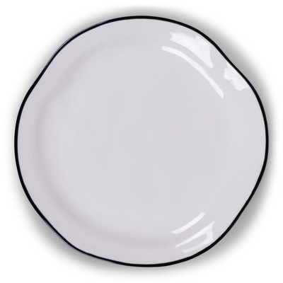 Bord Ayana white/black Ø20,5 cm (los)