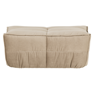 Cluster hocker velvet warm taupe