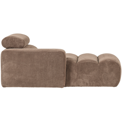 Novi chaise longue element arm links ribstof terra