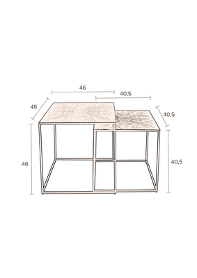 Dutchbone Saffra bijzettafel (set van 2)