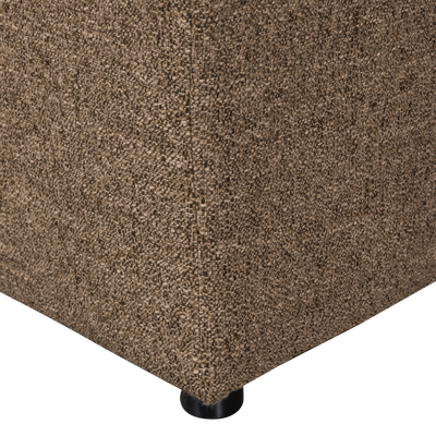 Allure hocker geweven stof donkerbruin melange