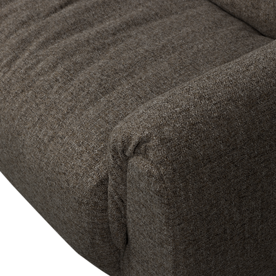 Baggy 1-zits element met arm rechts geweven chenille bruin