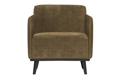 BePureHome fauteuil Statement met arm brede platte rib
