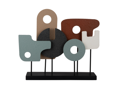 Decoratief object Abstract Art Large - Multicolor