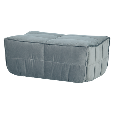 Cluster hocker velvet warm taupe