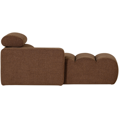 Novi chaise longue element arm links ribstof terra