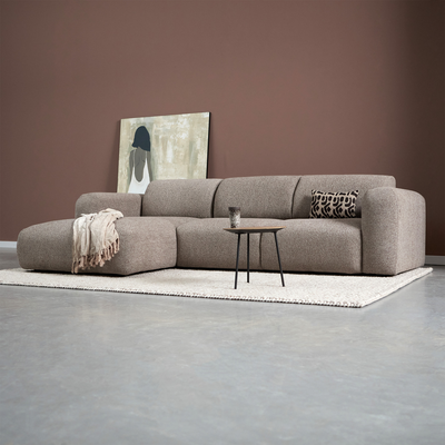 Riva Hoekbank Bruin, Chaise Longue