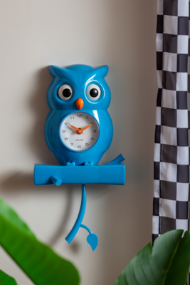 Wandklok Owl pendulum ABS