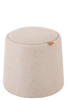 Poef/bijzettafel Rond Beige