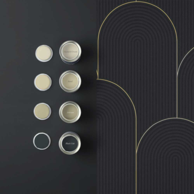 Graham &amp; Brown  vliesbehang  Lancet Black &amp; Gold