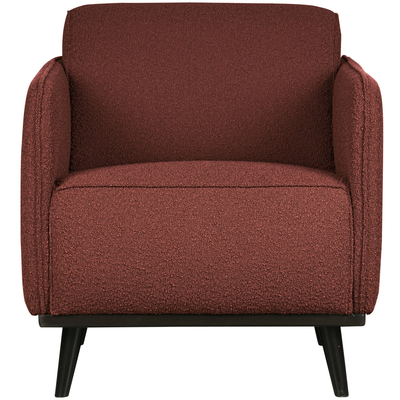 Statement fauteuil met arm chenille velvet perzikroze