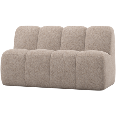Mojo eetbank 164 cm met rugleuning ribstof roestbruin