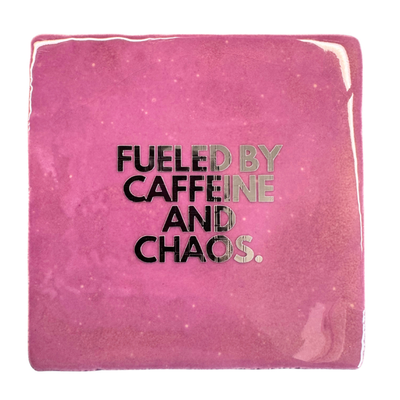 Bludd tegeltje Caffeine and chaos