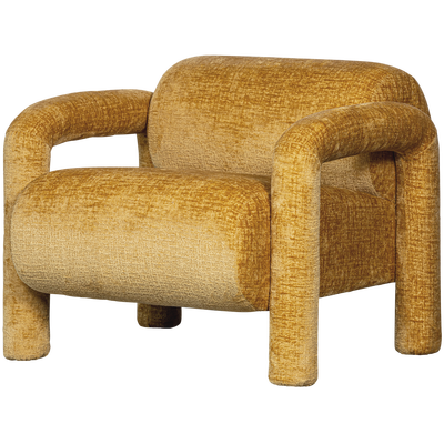 Lenny fauteuil met dessin grijsblauw
