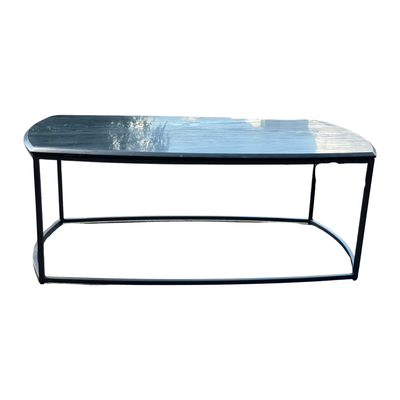 Salon Zwart Marmer+metalen frame 110x60x41 Uniek