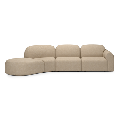 Modulaire bank Bulky 45° - almond