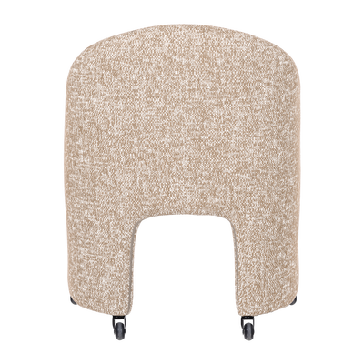 Cordo eetkamerstoel met wielen melange naturel [fsc]