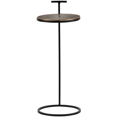 Position bijzettafel metaal antique brass