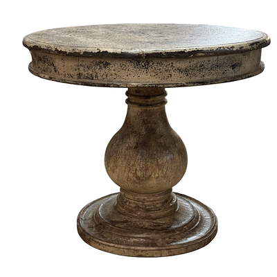Tafel rond uniek wit/zwart India