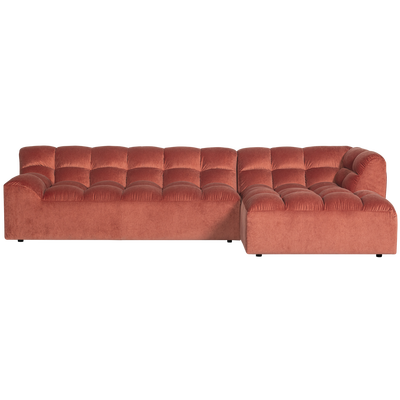 Allure chaise longue rechts geweven stof naturel melange