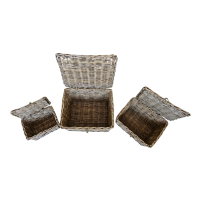 Rieten Manden Esra - set van 3