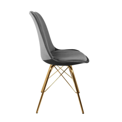 Kuipstoel Velvet goud frame