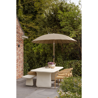 Loggia tuinbank 227x40 cm vezelversterkte polymeer naturel