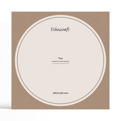 Second Nature glazen dienblad rond  - auburn