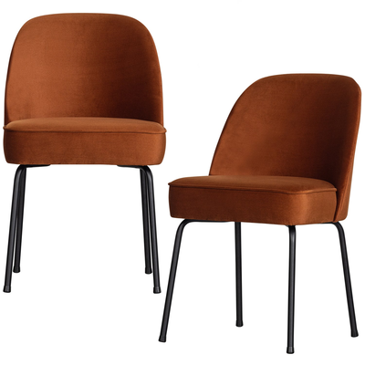 Vogue eetkamerstoel structure velvet brass