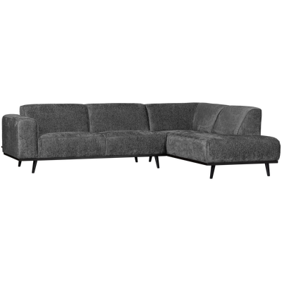 Statement hoekbank rechts chenille velvet terra