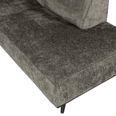 Statement hoekbank rechts chenille velvet terra
