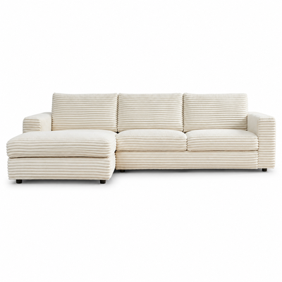 Hoekbank Avero Crème Chaise Longue