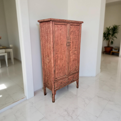 kast 2 deur 2 la roze/rood uniek