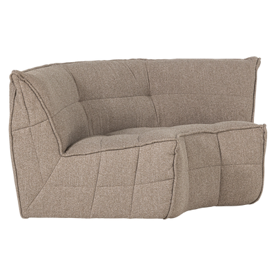 Cluster hoekelement boucle warm grijs