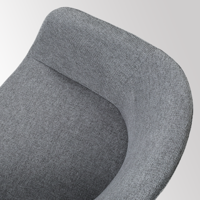 Draaibare eetkamerstoel Nola-Otis - zwart onderstel