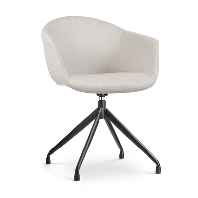 Draaibare eetkamerstoel Nola-Otis - zwart onderstel