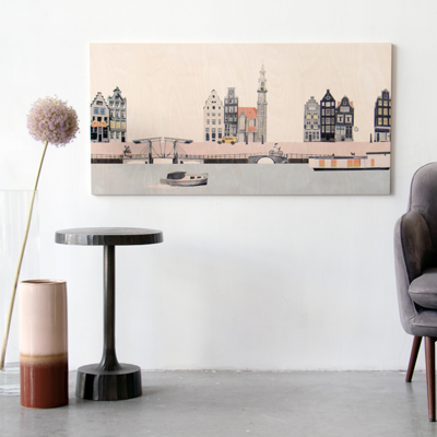 StoryWood wandpaneel Struinen door Amsterdam