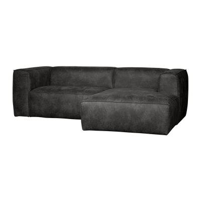 Bean chaise longue bank rechts chenille velvet taupe