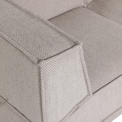 Manu chaise longue bank rechts velvet bruin [fsc]