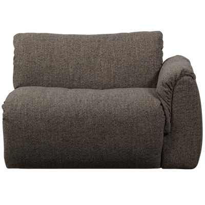 Baggy 1-zits element met arm rechts geweven chenille bruin
