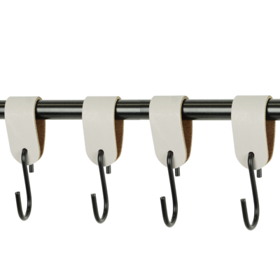 Leren S-haak hangers (set van 4)