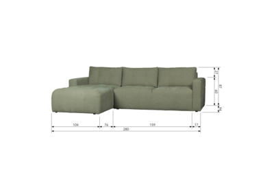 WOOOD Exclusive chaise longue Bar