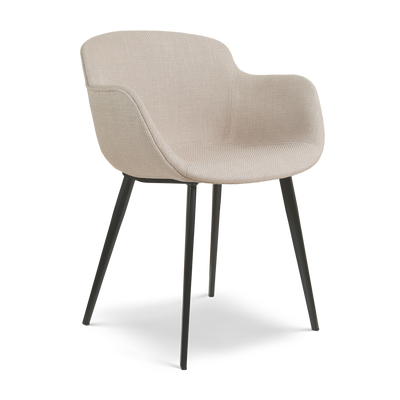 Elma eetkamerstoel beige met armleuning