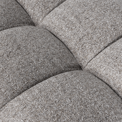 Allure hocker geweven stof donkerbruin melange